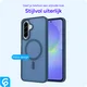 Samsung Galaxy A56 Hoesje met MagSafe Back Cover Matte Blauw afbeelding 6
