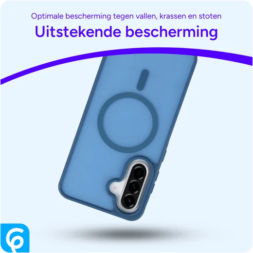 Samsung Galaxy A56 Hoesje met MagSafe Back Cover Matte Blauw afbeelding 2