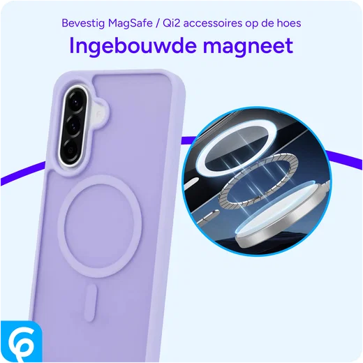 Samsung Galaxy A56 Hoesje met MagSafe Back Cover Matte Paars afbeelding 7