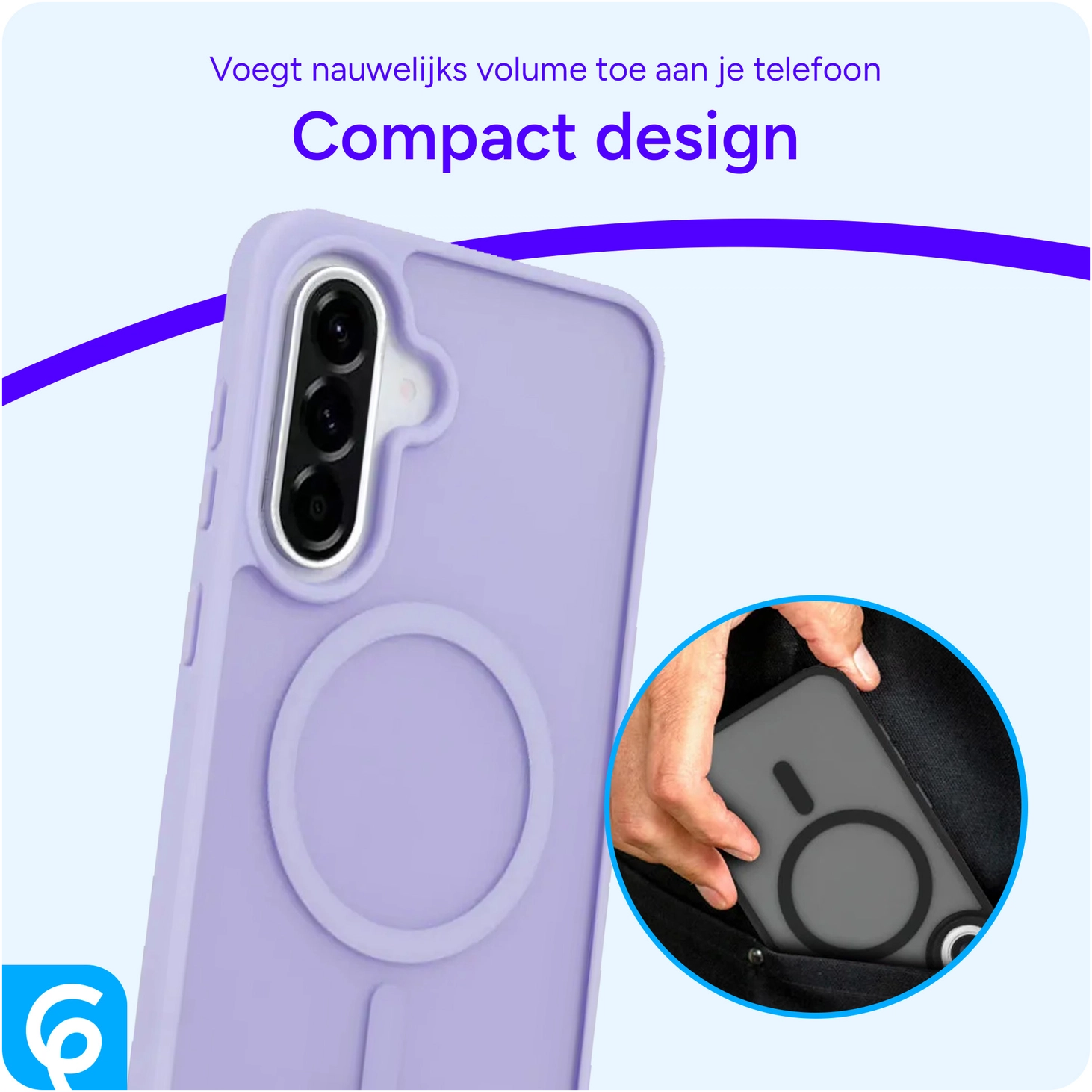 Samsung Galaxy A56 Hoesje met MagSafe Back Cover Matte Paars afbeelding 2