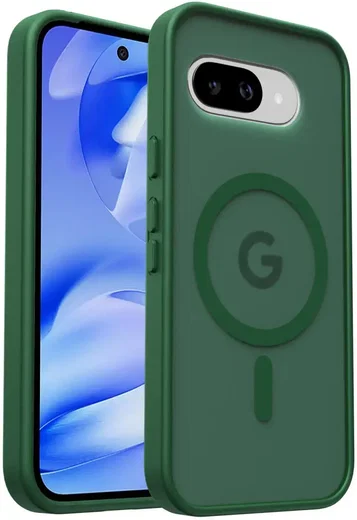 Google Pixel 9a Hoesje met MagSafe Back Cover Matte Groen afbeelding 9