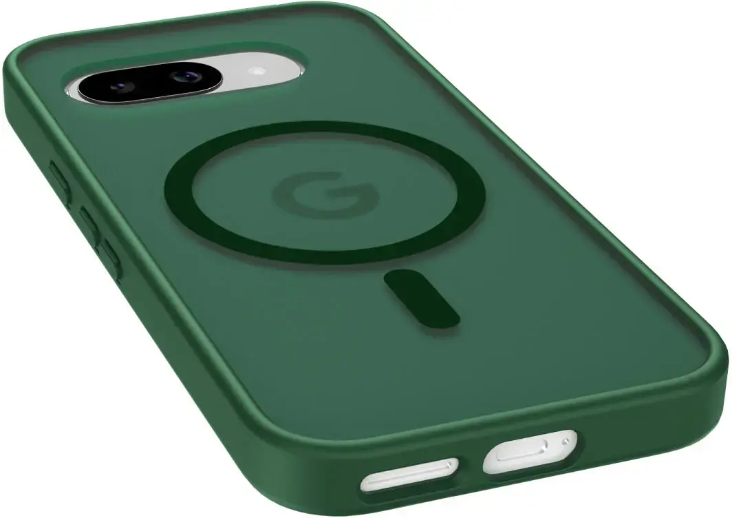 Google Pixel 9a Hoesje met MagSafe Back Cover Matte Groen afbeelding 10