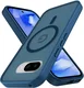 Google Pixel 9a Hoesje met MagSafe Back Cover Matte Blauw afbeelding 2