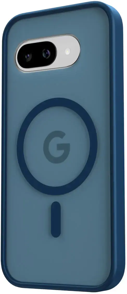 Google Pixel 9a Hoesje met MagSafe Back Cover Matte Blauw afbeelding 4