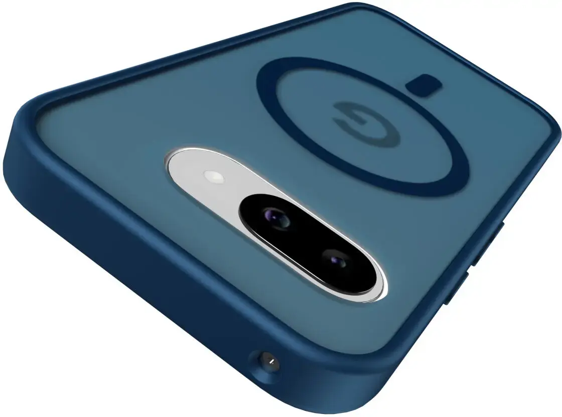 Google Pixel 9a Hoesje met MagSafe Back Cover Matte Blauw afbeelding 6
