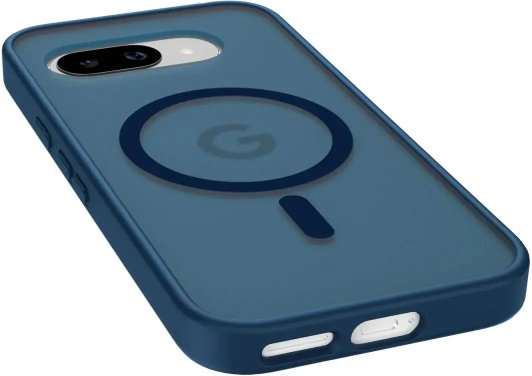 Google Pixel 9a Hoesje met MagSafe Back Cover Matte Blauw afbeelding 7