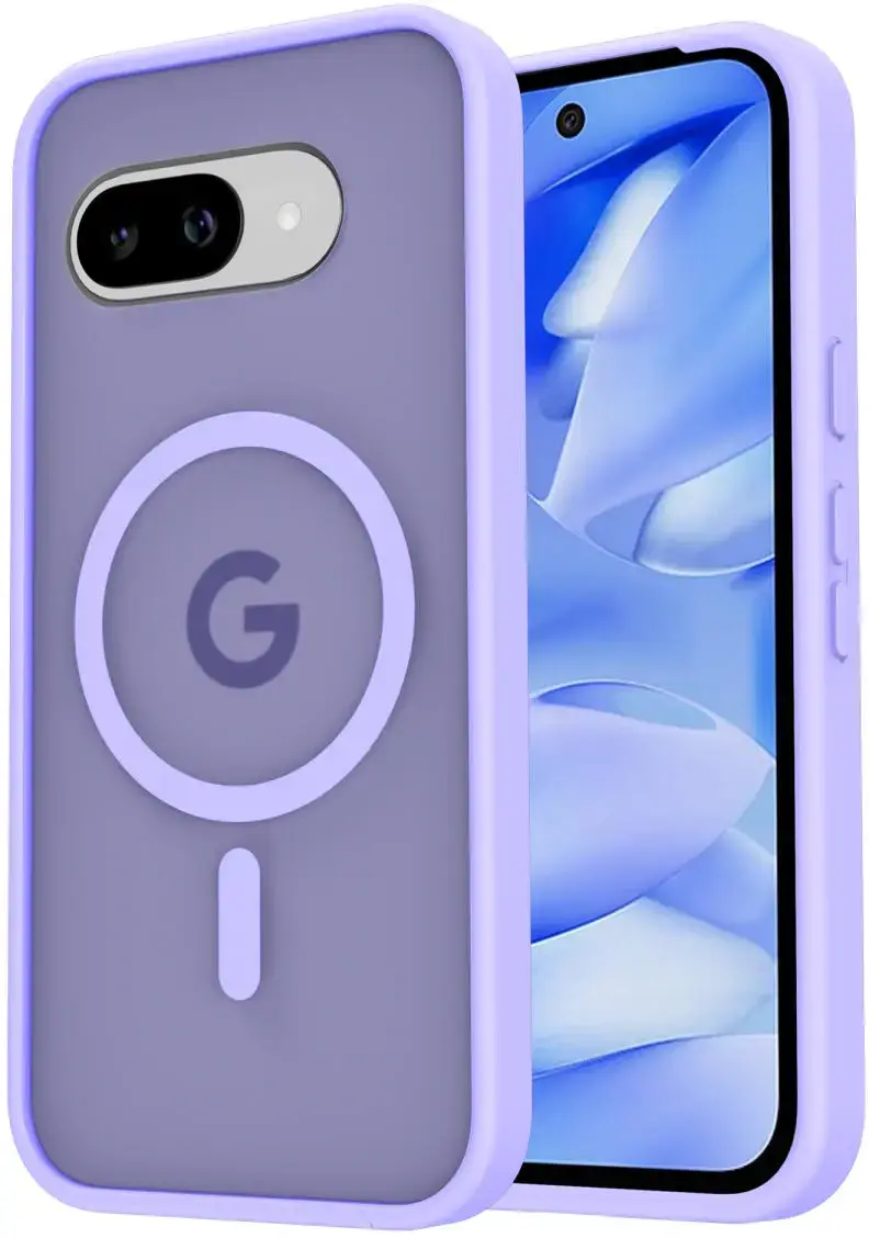 Google Pixel 9a Hoesje met MagSafe Back Cover Matte Paars afbeelding 1