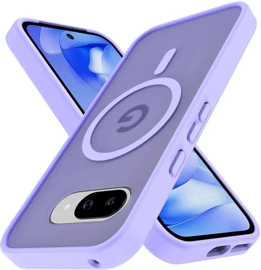 Google Pixel 9a Hoesje met MagSafe Back Cover Matte Paars afbeelding 2