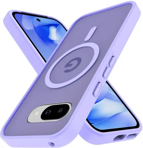 Google Pixel 9a Hoesje met MagSafe Back Cover Matte Paars afbeelding 2