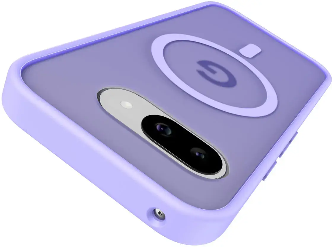 Google Pixel 9a Hoesje met MagSafe Back Cover Matte Paars afbeelding 6