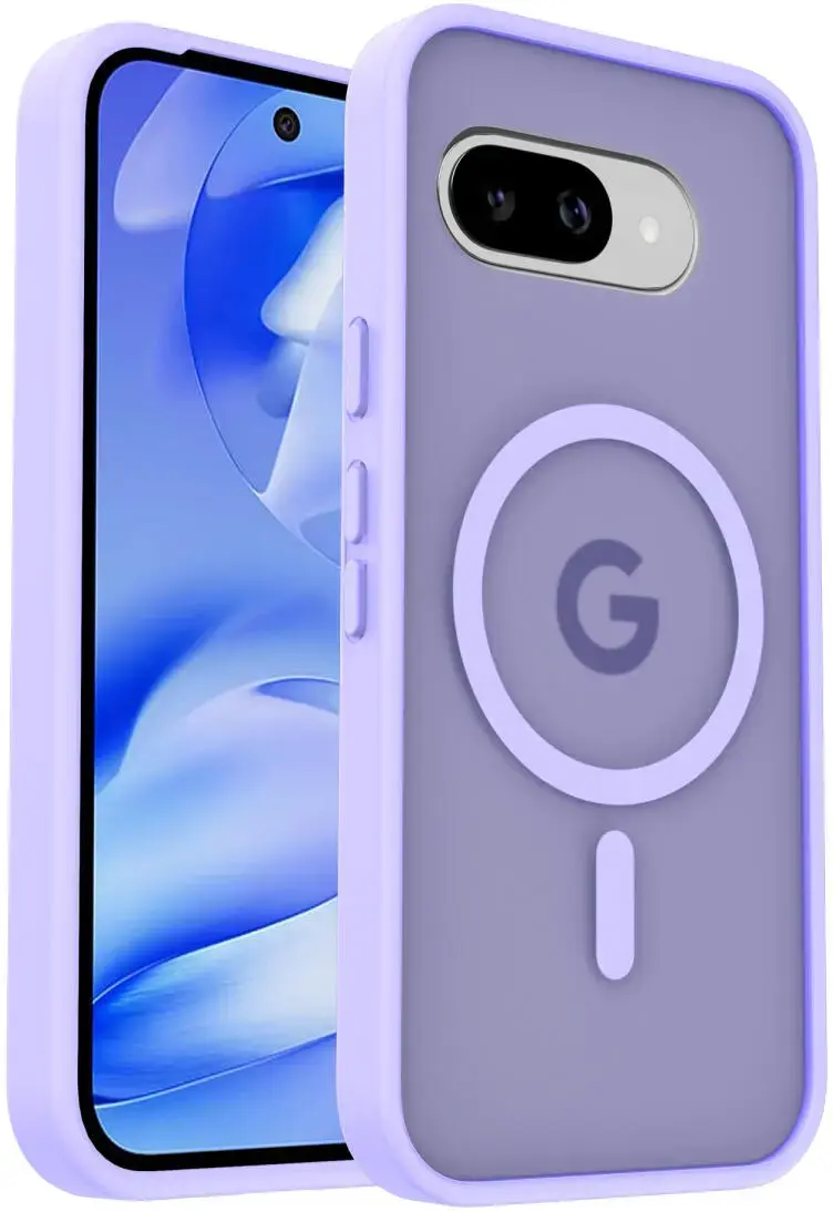 Google Pixel 9a Hoesje met MagSafe Back Cover Matte Paars afbeelding 12