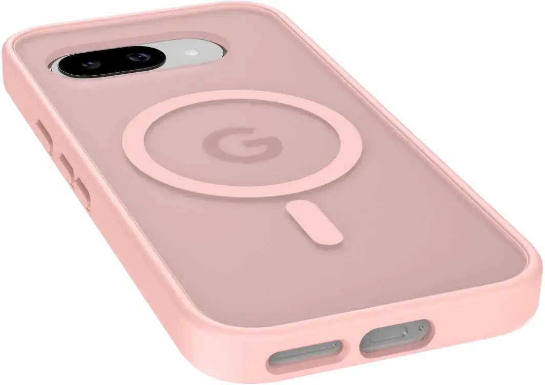 Google Pixel 9a Hoesje met MagSafe Back Cover Matte Roze afbeelding 7