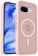 Google Pixel 9a Hoesje met MagSafe Back Cover Matte Roze afbeelding 12