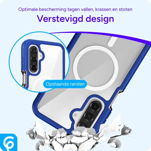 Samsung Galaxy A26 Hoesje Full Protect 360° Cover met MagSafe Blauw afbeelding 3