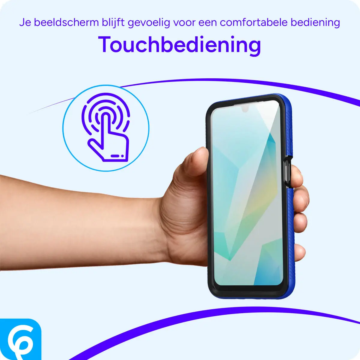 Samsung Galaxy A26 Hoesje Full Protect 360° Cover met MagSafe Blauw afbeelding 4