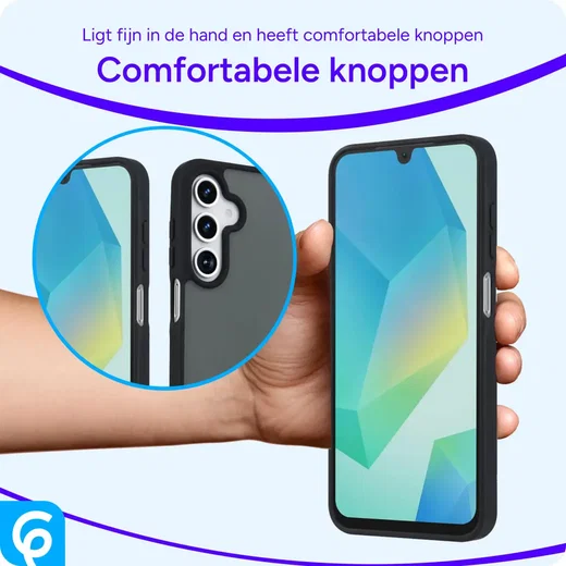 Samsung Galaxy A16 Hoesje Back Cover Matte Zwart afbeelding 2
