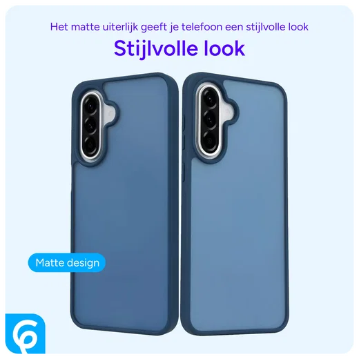 Samsung Galaxy A56 Hoesje Back Cover Matte Blauw afbeelding 3