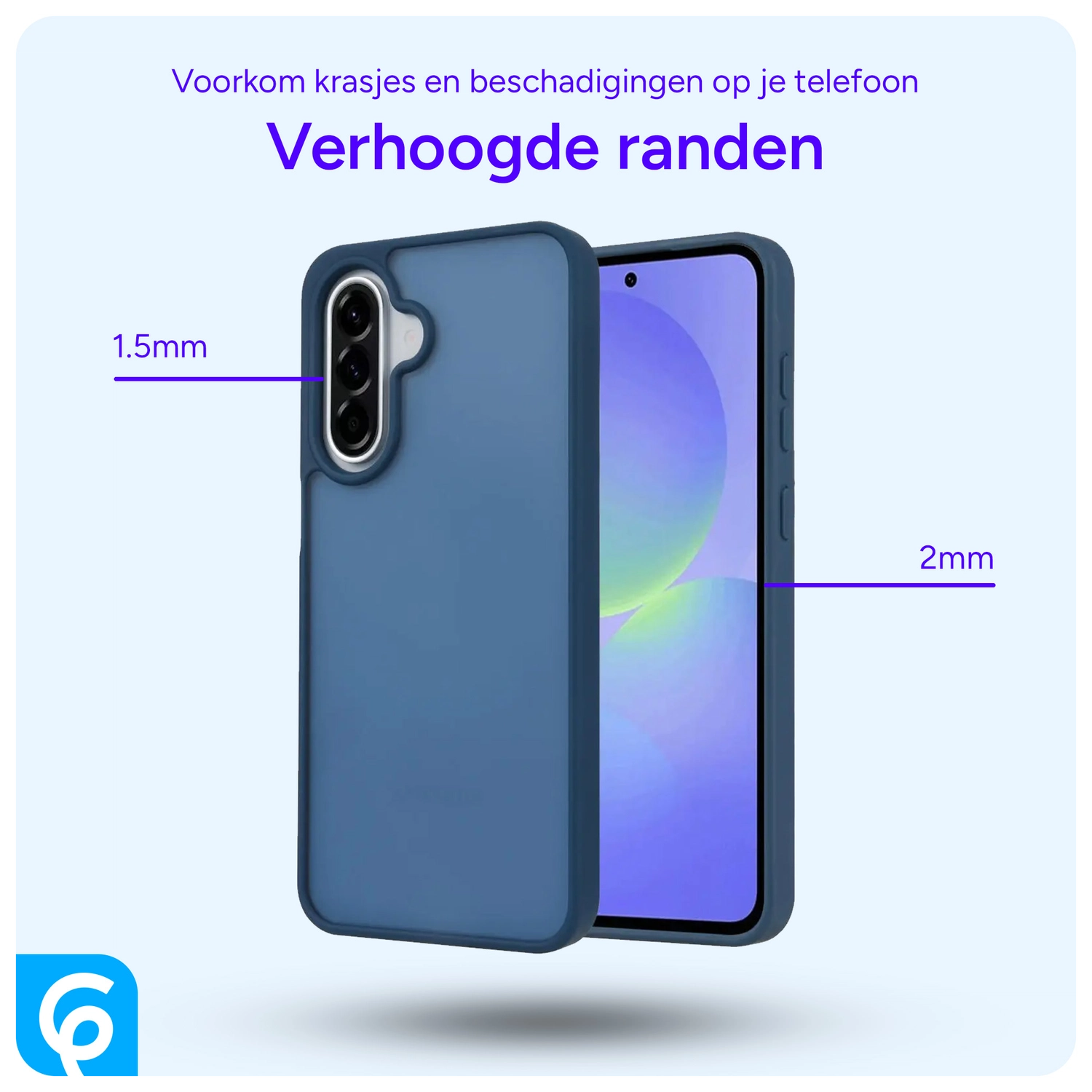 Samsung Galaxy A56 Hoesje Back Cover Matte Blauw afbeelding 2
