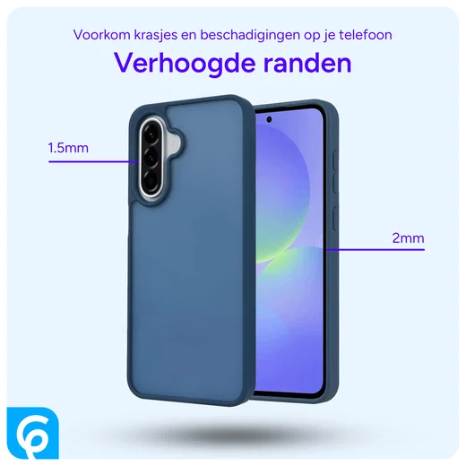 Samsung Galaxy A56 Hoesje Back Cover Matte Blauw afbeelding 2