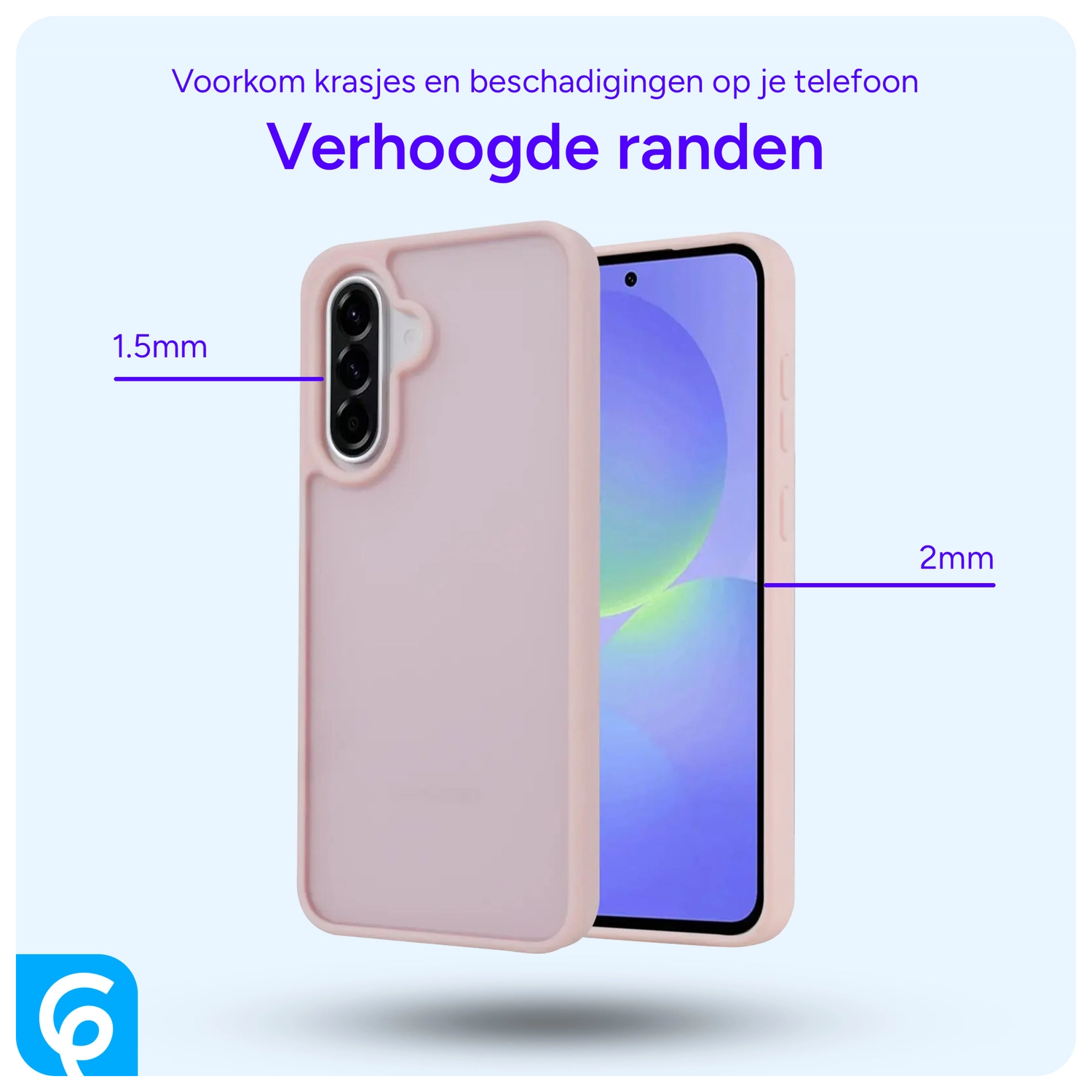 Samsung Galaxy A56 Hoesje Back Cover Matte Roze afbeelding 2