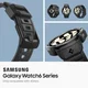 Spigen Rugged Armor Pro - Samsung Galaxy Watch 6 40MM - Hoesje en Bandje - Zwart afbeelding 8