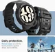 Spigen Rugged Armor Pro - Samsung Galaxy Watch 6 40MM - Hoesje en Bandje - Zwart afbeelding 9