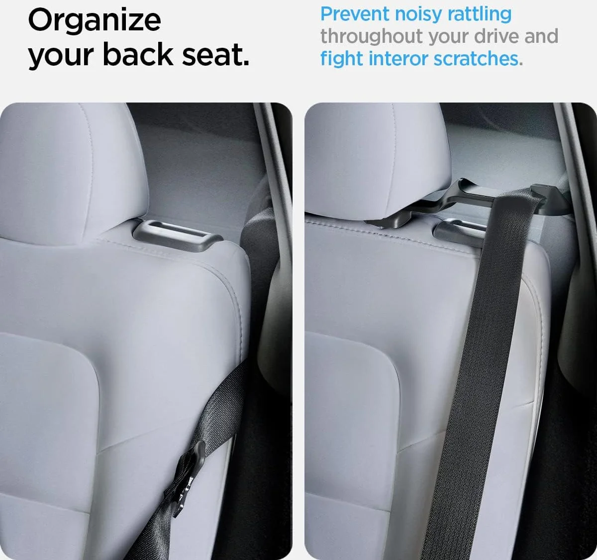 Spigen Tesla Model Y Auto Achterbank Gordel Houder Hoofdsteun Zwart afbeelding 3