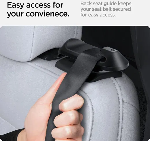 Spigen Tesla Model Y Auto Achterbank Gordel Houder Hoofdsteun Zwart afbeelding 4