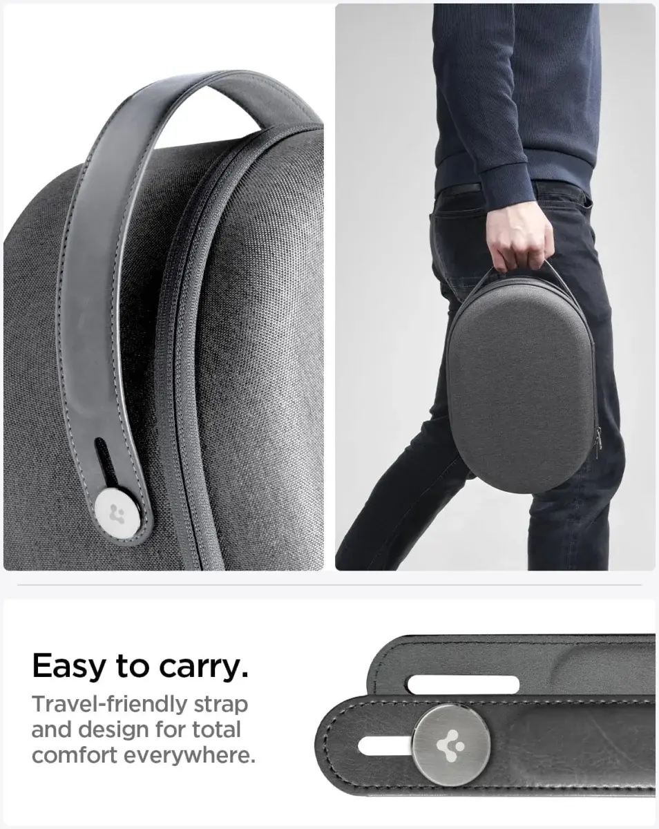 Spigen Klasden Pouch Apple Vision Pro Beschermhoes Reistas Grijs afbeelding 6