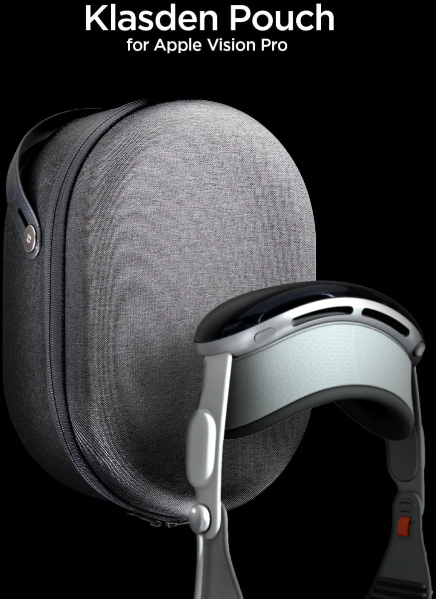 Spigen Klasden Pouch Apple Vision Pro Beschermhoes Reistas Grijs afbeelding 8