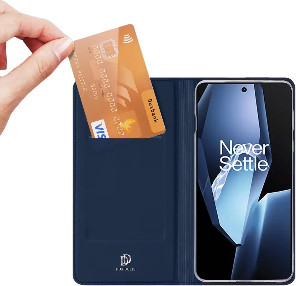 Dux Ducis Skin Pro OnePlus 13R Hoesje Portemonnee Book Case Blauw afbeelding 2