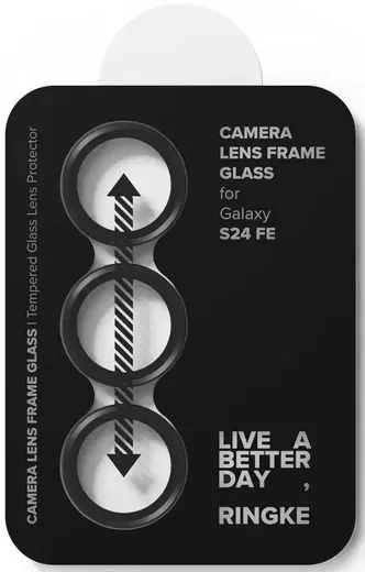 Ringke Frame Glass Samsung Galaxy S24 FE Camera Protector Zwart afbeelding 2