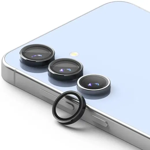 Ringke Frame Glass Samsung Galaxy S24 FE Camera Protector Zwart afbeelding 3