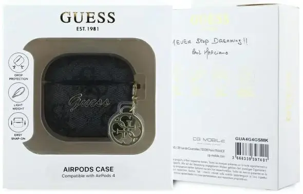 Guess AirPods 4 Hoesje Duurzaam Premium Eco-leder zwart afbeelding 5