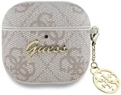 Guess AirPods 4 Hoesje Duurzaam Premium Eco-leder Roze afbeelding