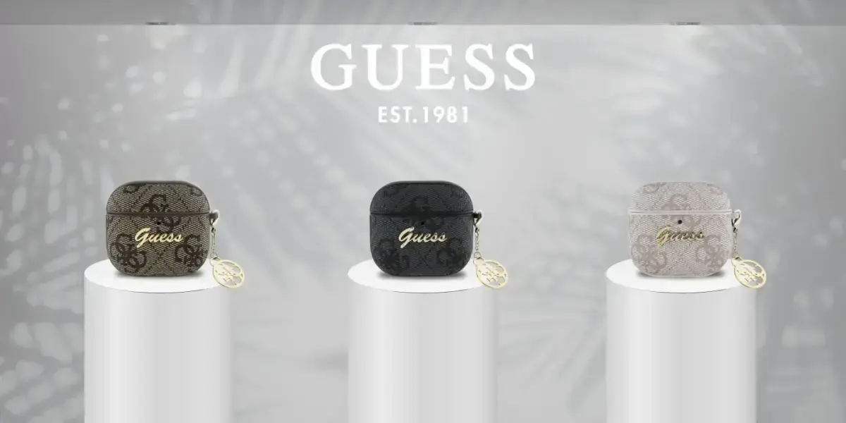 Guess AirPods 4 Hoesje Duurzaam Premium Eco-leder Bruin afbeelding 3
