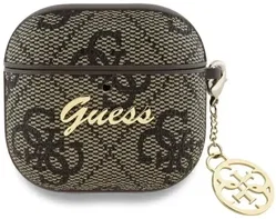 Guess AirPods 4 Hoesje Duurzaam Premium Eco-leder Bruin afbeelding