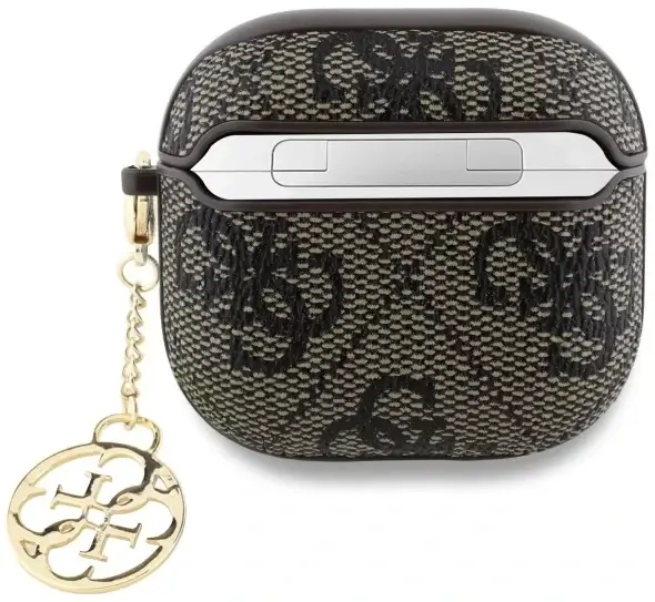 Guess AirPods 4 Hoesje Duurzaam Premium Eco-leder Bruin afbeelding 2
