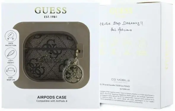 Guess AirPods 4 Hoesje Duurzaam Premium Eco-leder Bruin afbeelding 5