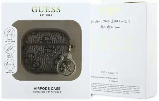 Guess AirPods 4 Hoesje Duurzaam Premium Eco-leder Bruin afbeelding 5