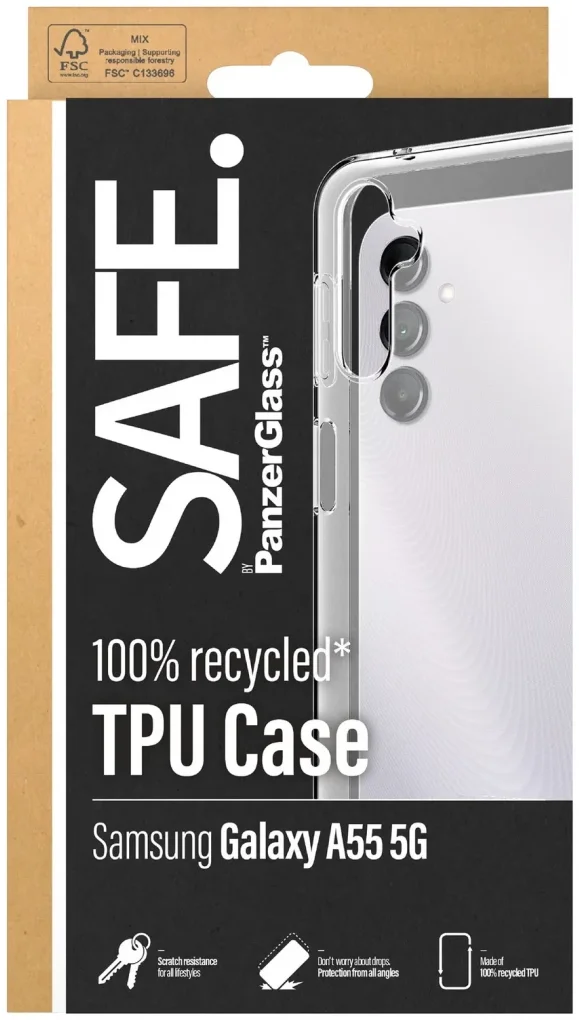 PanzerGlass SAFE Samsung Galaxy A55 Hoesje TPU Back Cover Transparant afbeelding 4