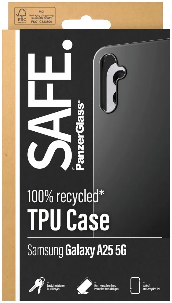 PanzerGlass SAFE Samsung Galaxy A25 Hoesje TPU Back Cover Zwart afbeelding 4
