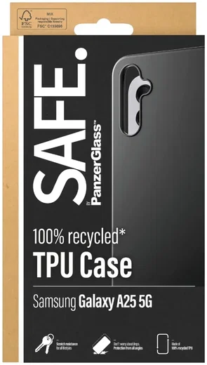 PanzerGlass SAFE Samsung Galaxy A25 Hoesje TPU Back Cover Zwart afbeelding 4