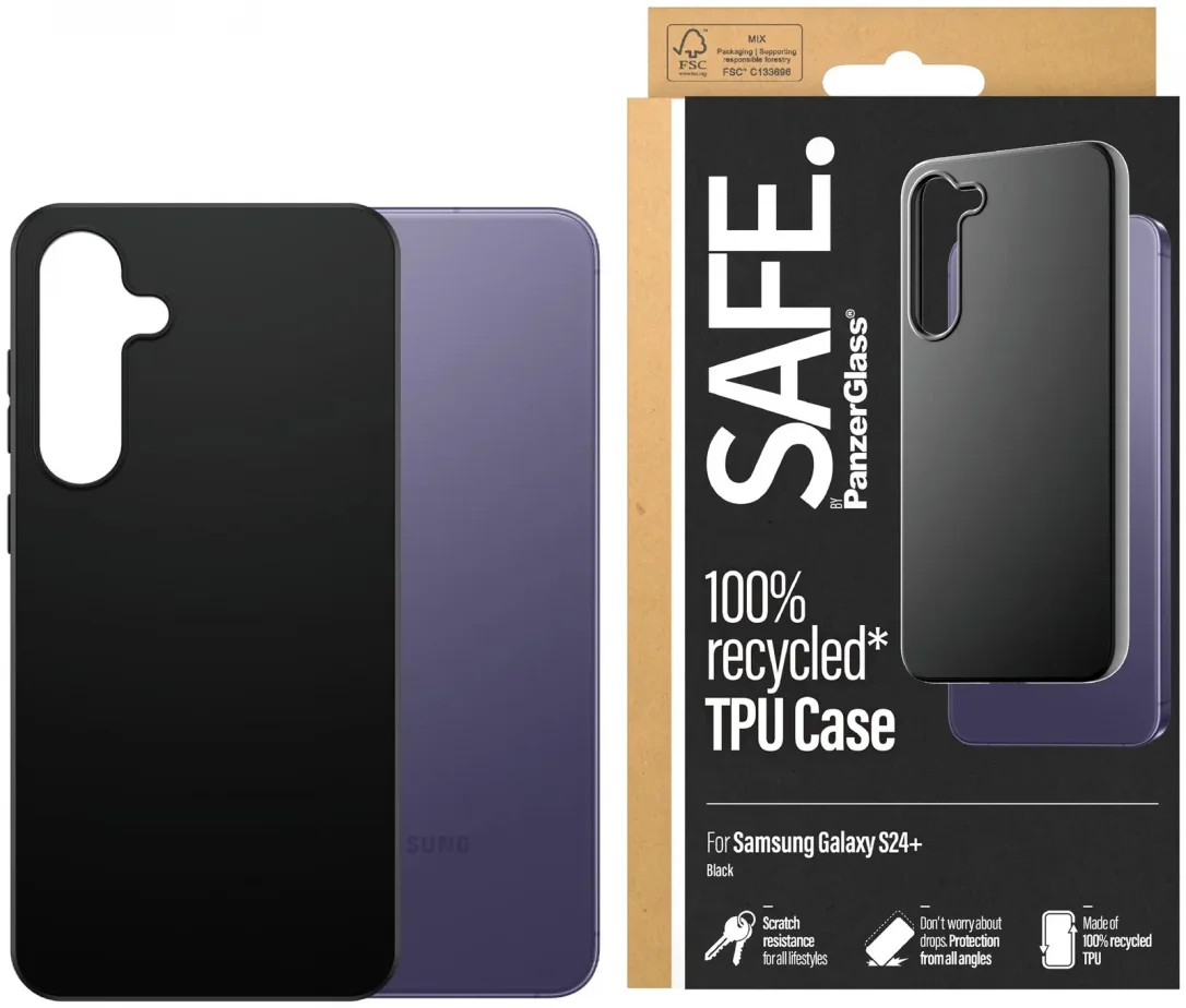 PanzerGlass SAFE Samsung Galaxy S24 Plus Hoesje TPU Back Cover Zwart afbeelding 1