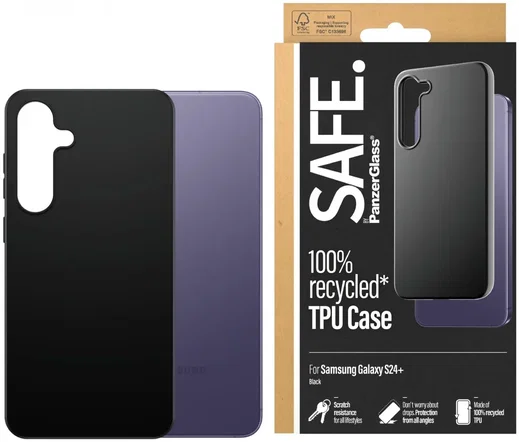 PanzerGlass SAFE Samsung Galaxy S24 Plus Hoesje TPU Back Cover Zwart afbeelding 1