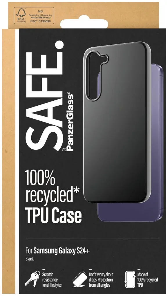 PanzerGlass SAFE Samsung Galaxy S24 Plus Hoesje TPU Back Cover Zwart afbeelding 4
