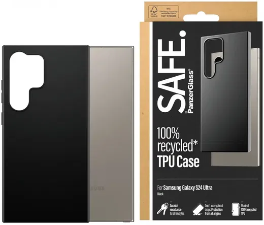PanzerGlass SAFE Samsung Galaxy S24 Ultra Hoesje TPU Back Cover Zwart afbeelding 1