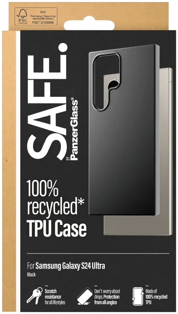 PanzerGlass SAFE Samsung Galaxy S24 Ultra Hoesje TPU Back Cover Zwart afbeelding 4