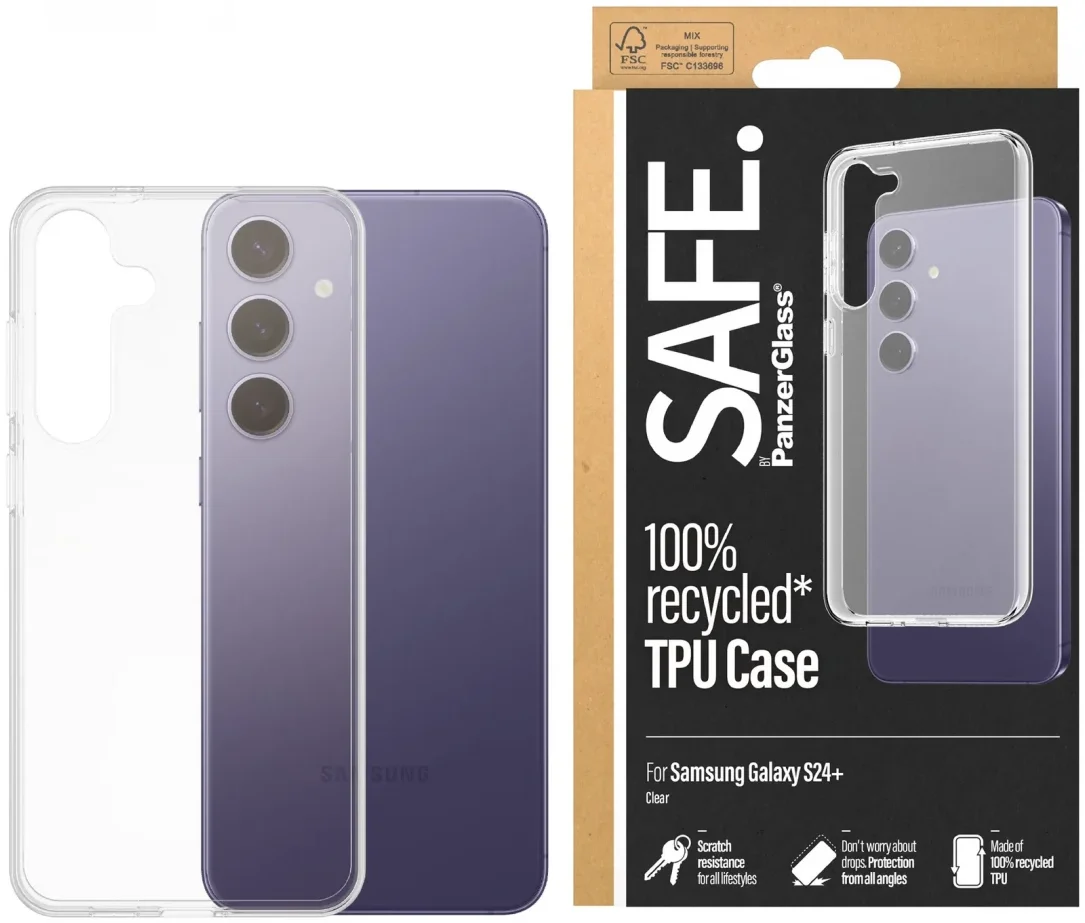 PanzerGlass SAFE Samsung Galaxy S24 Plus Hoesje TPU Back Cover Transparant afbeelding 1