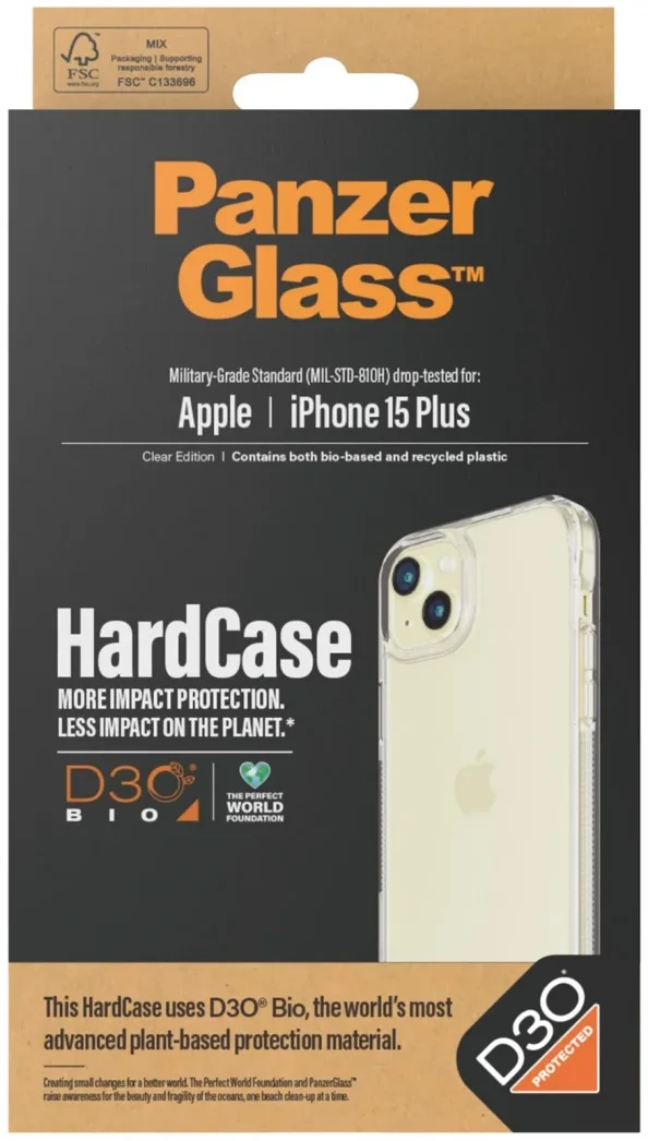 PanzerGlass HardCase D3O Apple iPhone 15 Plus Hoesje Back Cover Transparant afbeelding 7